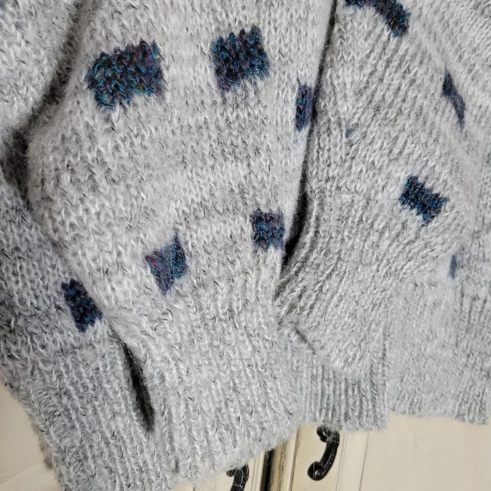 Oak Tree Original Vintage Geometric Knit Crewneck Cosby Grandpa Sweater *sz M*